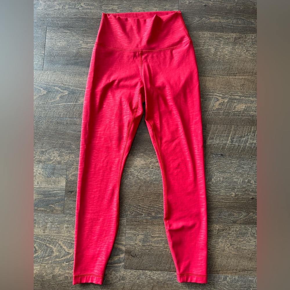 Red zebra print 90 degree Leggings